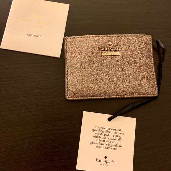 *BRAND NEW* Kate Spade Glitter Card Holder Wallet - Picture 2 of 4